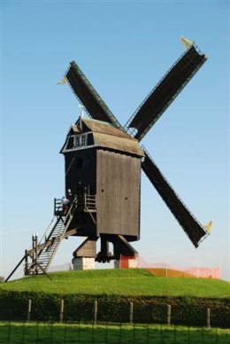 Foto van Molen Te Rullegem, Herzele, Foto: Harmannus Noot, 13.10.2008 | Database Belgische molens