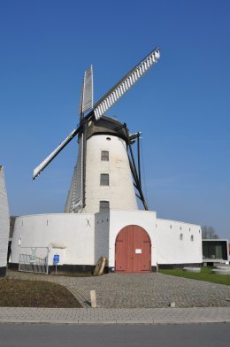 Foto van Vannestes molen<br />Molen Glorieux<br />Rodenburgmolen<br />Markemolen<br />Abdijmolen<br />Kleynmolen, Marke (Kortrijk), Foto: Donald Vandenbulcke,12.02.2011 | Database Belgische molens